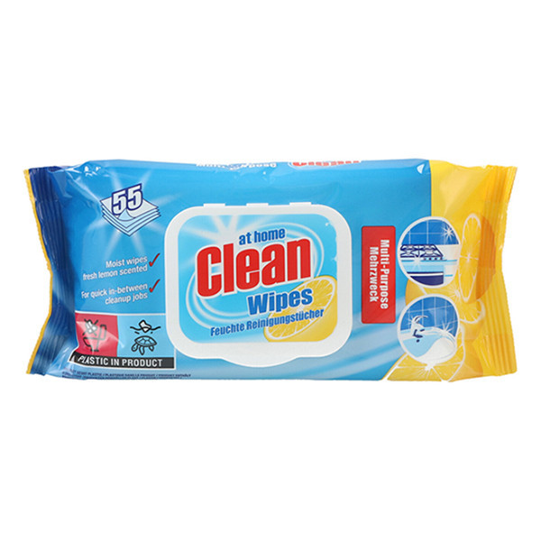 At Home Clean Multi-Cleaning lingettes nettoyantes citron vert (55 pièces)  SAT00046 - 1