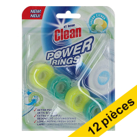At Home Offre : 12x ​​​​​​​At Home Clean bloc WC Power Rings Fresh Citrus (40 grammes)  SAT00057