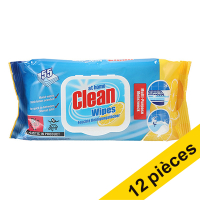 At Home Offre : 12x At Home Clean Multi-Cleaning lingettes nettoyantes citron vert (55 pièces)  SAT00047