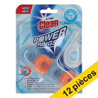 At Home Offre : 12x At Home Clean bloc WC Power Rings Aqua Power (40 grammes)  SAT00055
