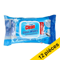At Home Offre : 12x At Home Clean lingettes hygiéniques pour vitres (40 pièces)  SDR05107
