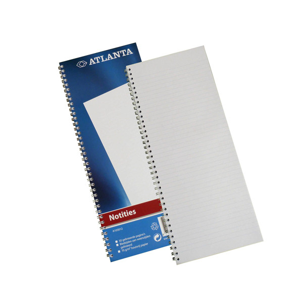 Atlanta cahier à spirale 330 x 135 mm ligné 70 g/m² (100 feuilles) 2103012000 203056 - 1