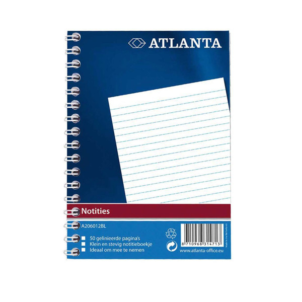 Atlanta cahier à spirale A6 ligné 50 feuilles 2206012600 203046 - 1