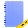 Offre : 5x Atoma Trendy cahier quadrillé A4 72 feuilles (5 mm) - bleu transparent 405313 - 1