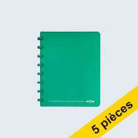 Offre : 5x Atoma Trendy cahier quadrillé A5 72 feuilles (4 x 8 mm) - turquoise transparent