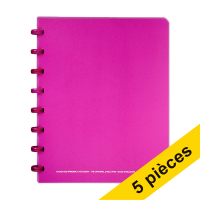 Offre : 5x Atoma Trendy cahier quadrillé A5 72 feuilles (5 mm) - violet transparent