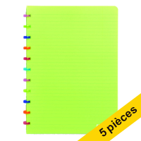 Offre : 5x Atoma Tutti Frutti cahier quadrillé A4 72 feuilles (4 x 8 mm) - vert transparent 405353