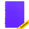 Offre : 5x Atoma Tutti Frutti cahier quadrillé A4 72 feuilles (4 x 8 mm) - violet transparent 405355 - 1