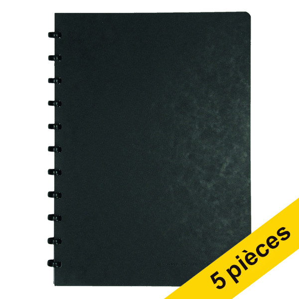 Atoma Offre : 5x Atoma livre de réunion A5 ligné 63 feuilles - noir  405324 - 1