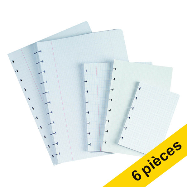 Offre : 6x Atoma papier perforé A5+ quadrillé 4 x 8 mm 60 feuilles (8 trous en forme de T) 405359 - 1
