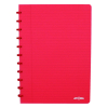 Atoma Trendy cahier ligné A4 72 feuilles - rouge transparent