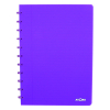 Atoma Trendy cahier ligné A4 72 feuilles - violet transparent