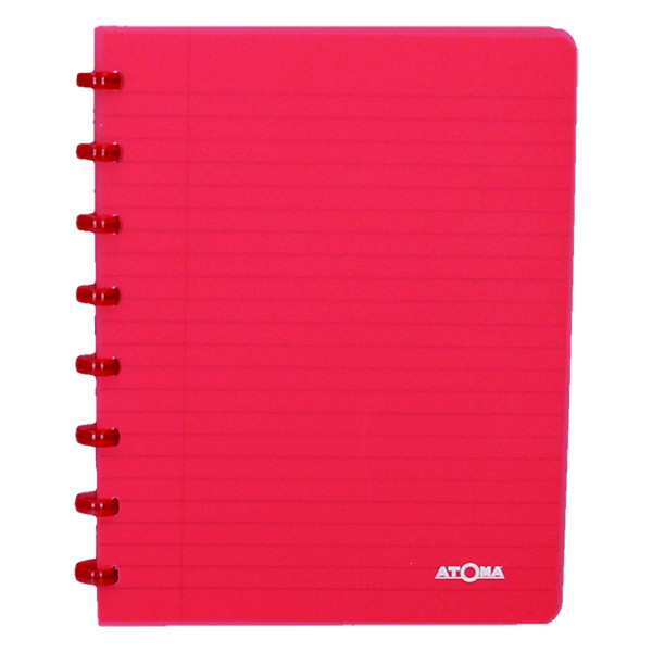 Atoma Trendy cahier ligné A5 72 feuilles - rouge transparent 4135604 405222 - 1