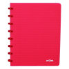 Atoma Trendy cahier ligné A5 72 feuilles - rouge transparent