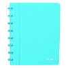 Atoma Trendy cahier ligné A5 72 feuilles - turquoise transparent