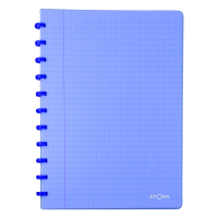Atoma Trendy cahier quadrillé A4 72 feuilles (4 x 8 mm) - bleu transparent 4137402 405245