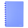Atoma Trendy cahier quadrillé A4 72 feuilles (4 x 8 mm) - bleu transparent