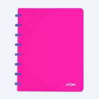 Atoma Trendy cahier quadrillé A4 72 feuilles (4 x 8 mm) - rosetransparent 405248