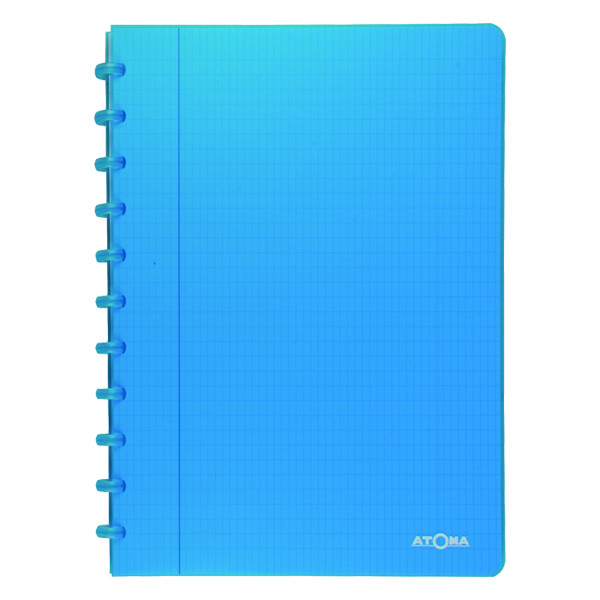 Atoma Trendy cahier quadrillé A4 72 feuilles (4 x 8 mm) - turquoise transparent 4137408 405249 - 1