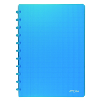 Atoma Trendy cahier quadrillé A4 72 feuilles (4 x 8 mm) - turquoise transparent 4137408 405249