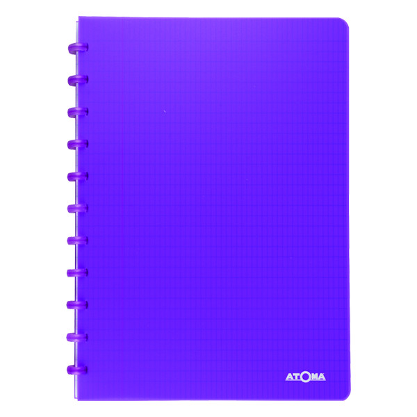 Atoma Trendy cahier quadrillé A4 72 feuilles (4 x 8 mm) - violet transparent 4137406 405248 - 1