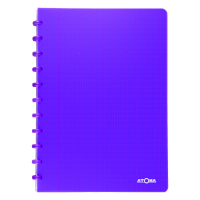 Atoma Trendy cahier quadrillé A4 72 feuilles (4 x 8 mm) - violet transparent 4137406 405248