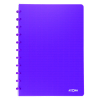 Atoma Trendy cahier quadrillé A4 72 feuilles (4 x 8 mm) - violet transparent
