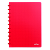 Atoma Trendy cahier quadrillé A4 72 feuilles (5 mm) - rouge transparent