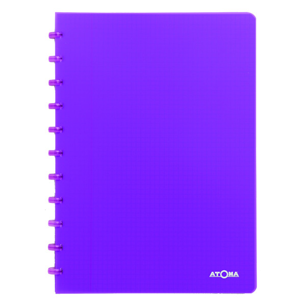 Atoma Trendy cahier quadrillé A4 72 feuilles (5 mm) - violet transparent 405243 - 1