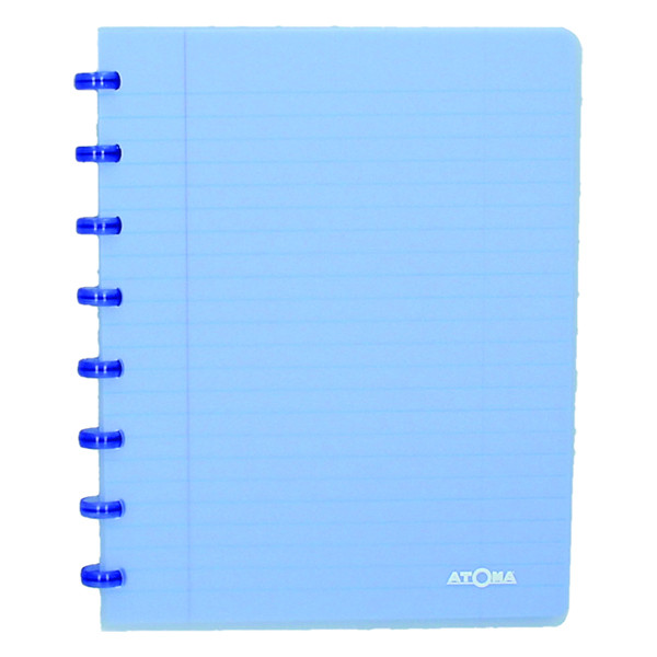 Atoma Trendy cahier quadrillé A5 72 feuilles (4 x 8 mm) - bleu transparent 4136102 405230 - 1