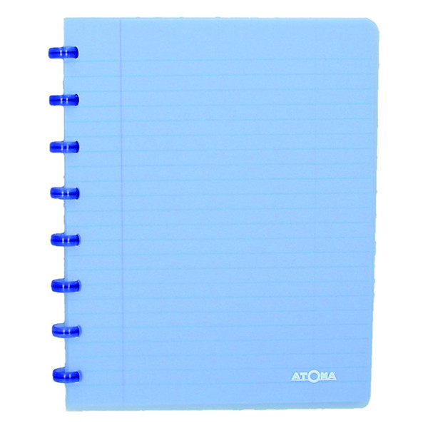 Atoma Trendy cahier quadrillé A5 72 feuilles (4 x 8 mm) - bleu transparent 4136102 405230 - 1