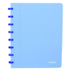 Atoma Trendy cahier quadrillé A5 72 feuilles (4 x 8 mm) - bleu transparent