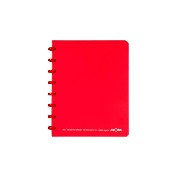 Atoma Trendy cahier quadrillé A5 72 feuilles (4 x 8 mm) - rouge transparent 405232 - 1