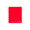 Atoma Trendy cahier quadrillé A5 72 feuilles (4 x 8 mm) - rouge transparent