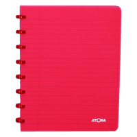 Atoma Trendy cahier quadrillé A5 72 feuilles (4 x 8 mm) - rouge transparent 4136104 405232