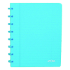 Atoma Trendy cahier quadrillé A5 72 feuilles (4 x 8 mm) - turquoise transparent