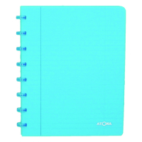 Atoma Trendy cahier quadrillé A5 72 feuilles (4 x 8 mm) - turquoise transparent 4136108 405234