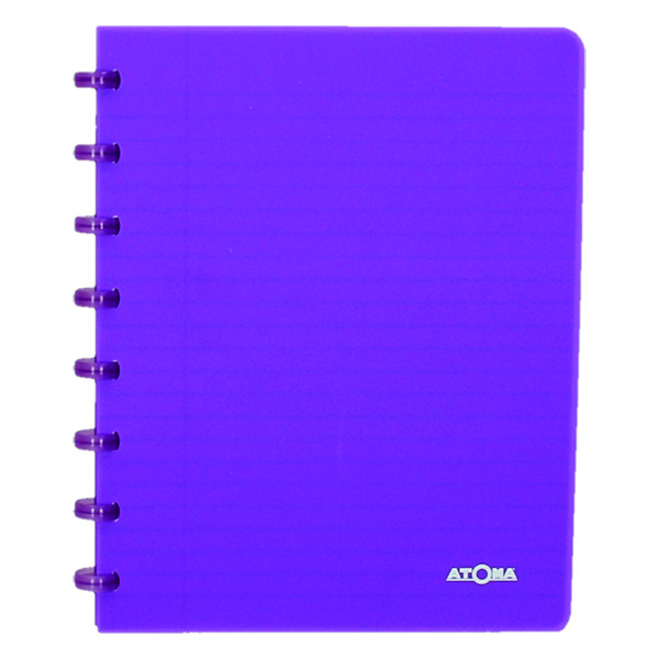 Atoma Trendy cahier quadrillé A5 72 feuilles (4 x 8 mm) - violet transparent 4136106 405233 - 1