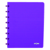 Atoma Trendy cahier quadrillé A5 72 feuilles (4 x 8 mm) - violet transparent