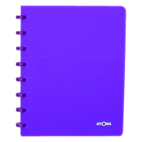 Atoma Trendy cahier quadrillé A5 72 feuilles (4 x 8 mm) - violet transparent 4136106 405233