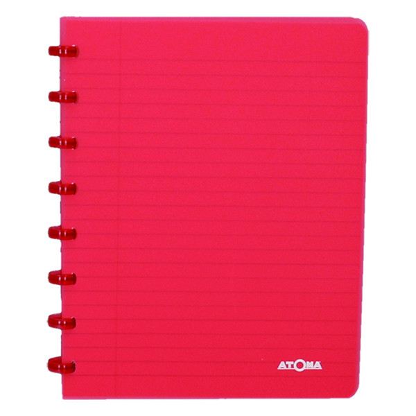 Atoma Trendy cahier quadrillé A5 72 feuilles (5 mm) - rouge transparent 4135704 405227 - 1