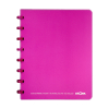 Atoma Trendy cahier quadrillé A5 72 feuilles (5 mm) - violet transparent