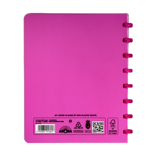 Atoma Trendy cahier quadrillé A5 72 feuilles (5 mm) - violet transparent 405228 - 2