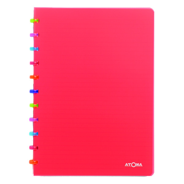Atoma Tutti Frutti cahier quadrillé A4 72 feuilles (4 x 8 mm) - rouge transparent 4537404 405281 - 1