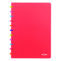 Atoma Tutti Frutti cahier quadrillé A4 72 feuilles (4 x 8 mm) - rouge transparent 4537404 405281