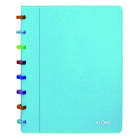 Atoma Tutti Frutti cahier quadrillé A5 72 feuilles (4 x 8 mm) - turquoise transparent 4536108 405268