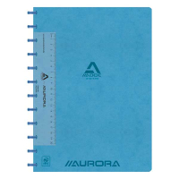 Aurora Adoc cahier ligné avec règle A4 72 feuilles - bleu 6811.744B 330087
