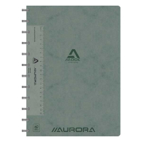 Aurora Adoc cahier ligné avec règle A4 72 feuilles - gris 6811.744GRIS 330086