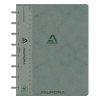Aurora Adoc cahier quadrillé avec règle A5 72 feuilles (5 mm) - gris