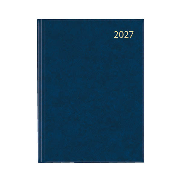 Aurora Business Florence 2027 agenda semainier avec répartition par demi-heure (1 semaine sur 2 pages) 6 langues - bleu 440172 - 1